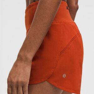 LULULEMON SPEED UP HR SHORTS 4”*MESH VENT IN AUTUM RUST SZ L NWT
